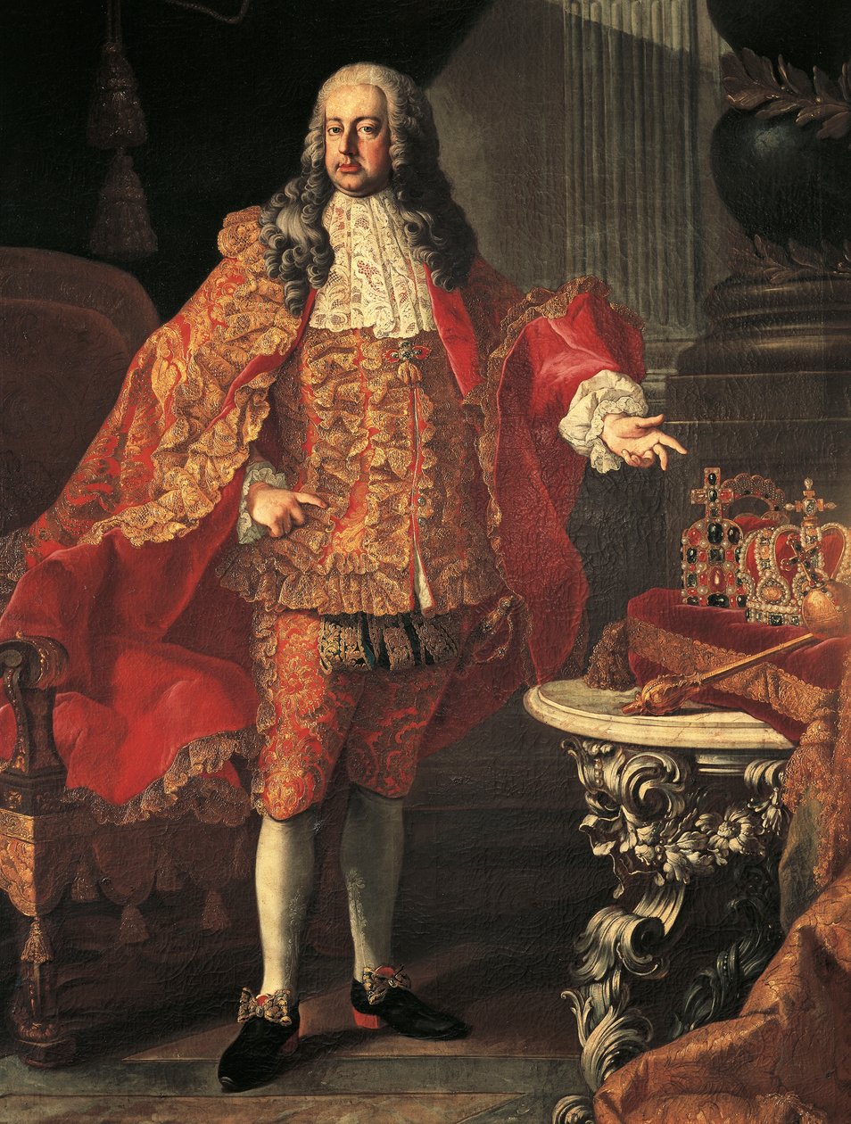 Portrét Karla VI Rakouska (Vídeň od Martin II Mytens or Meytens