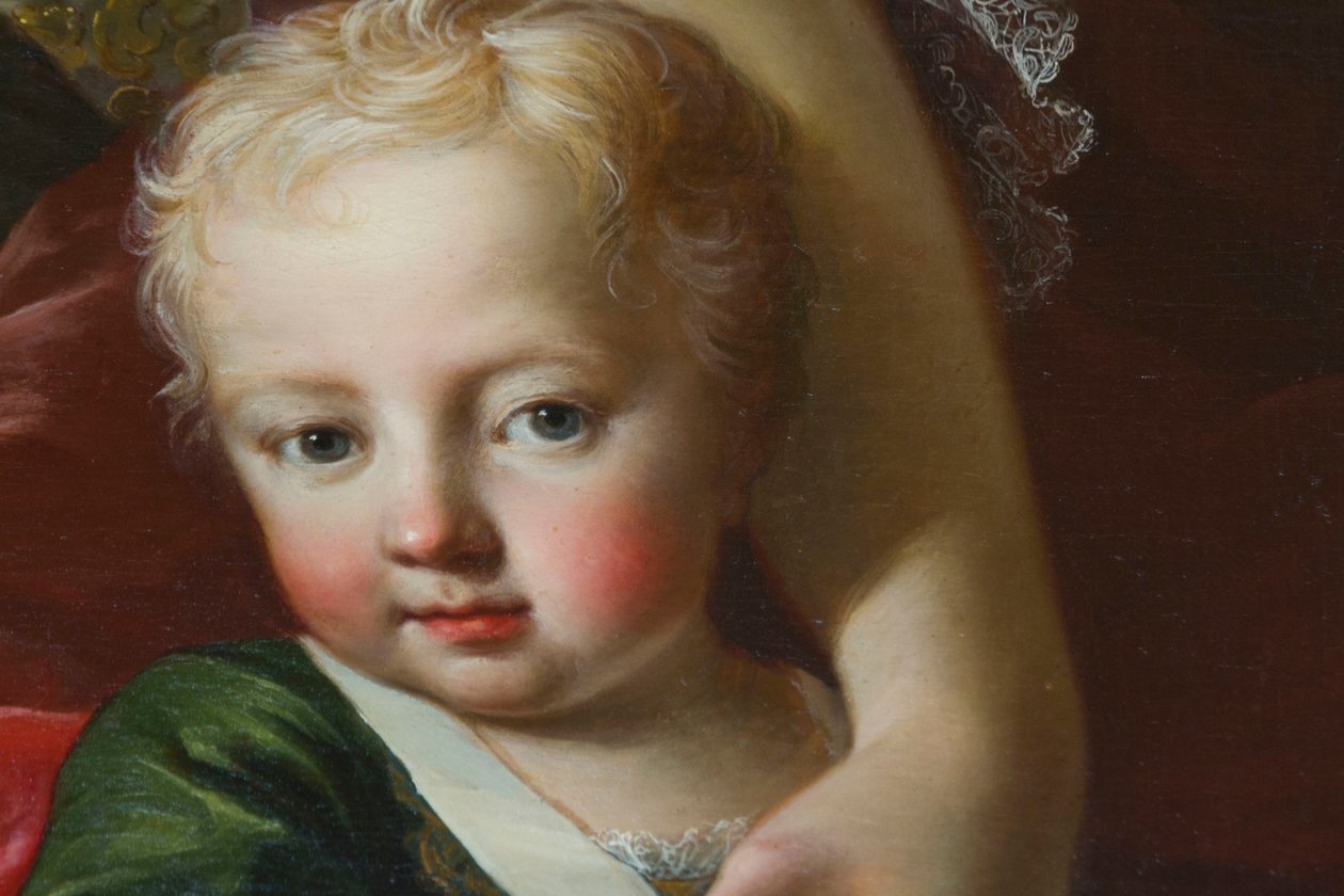 Portrét Viktora Amadea III. ze Sardinie (1726-1796), detail z Portrétu Polyxeny od Martin II Mytens or Meytens