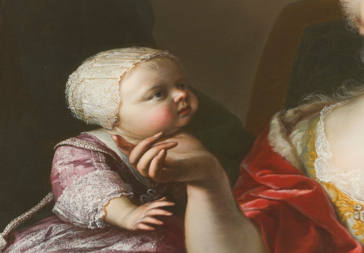 Portrét princezny Eleonory Savojské (1728-1781), detail z Portrétu Polyxeny od Martin II Mytens or Meytens
