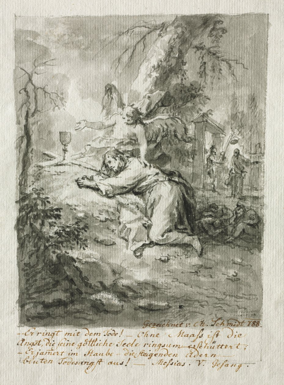 Kristus na hoře Olivetské od Martin Johann Schmidt