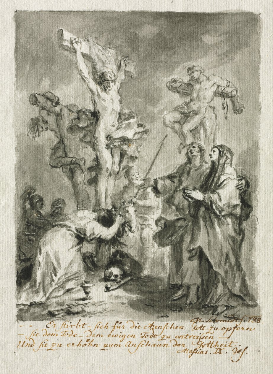 Ukřižování od Martin Johann Schmidt