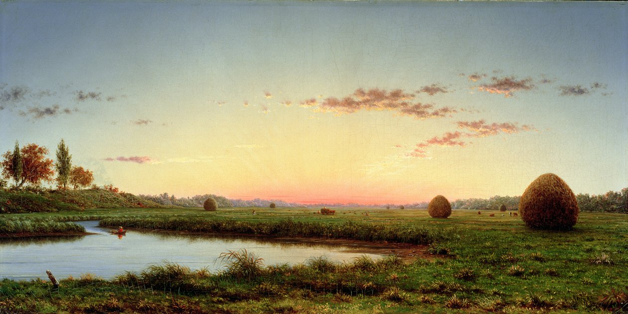 Kupky sena na Newburyport Marshes, 1862 od Martin Johnson Heade