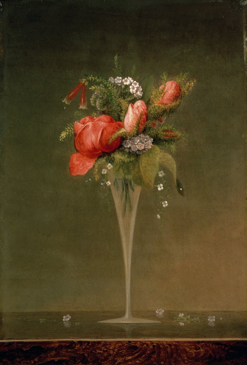 Zátiší se sklenkou na víno, 1860 od Martin Johnson Heade