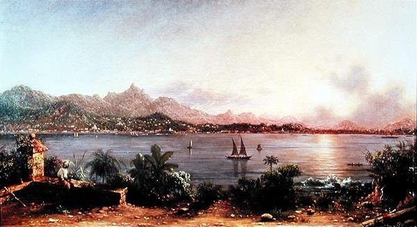 Přístav v Rio de Janeiru (olej na plátně) od Martin Johnson Heade