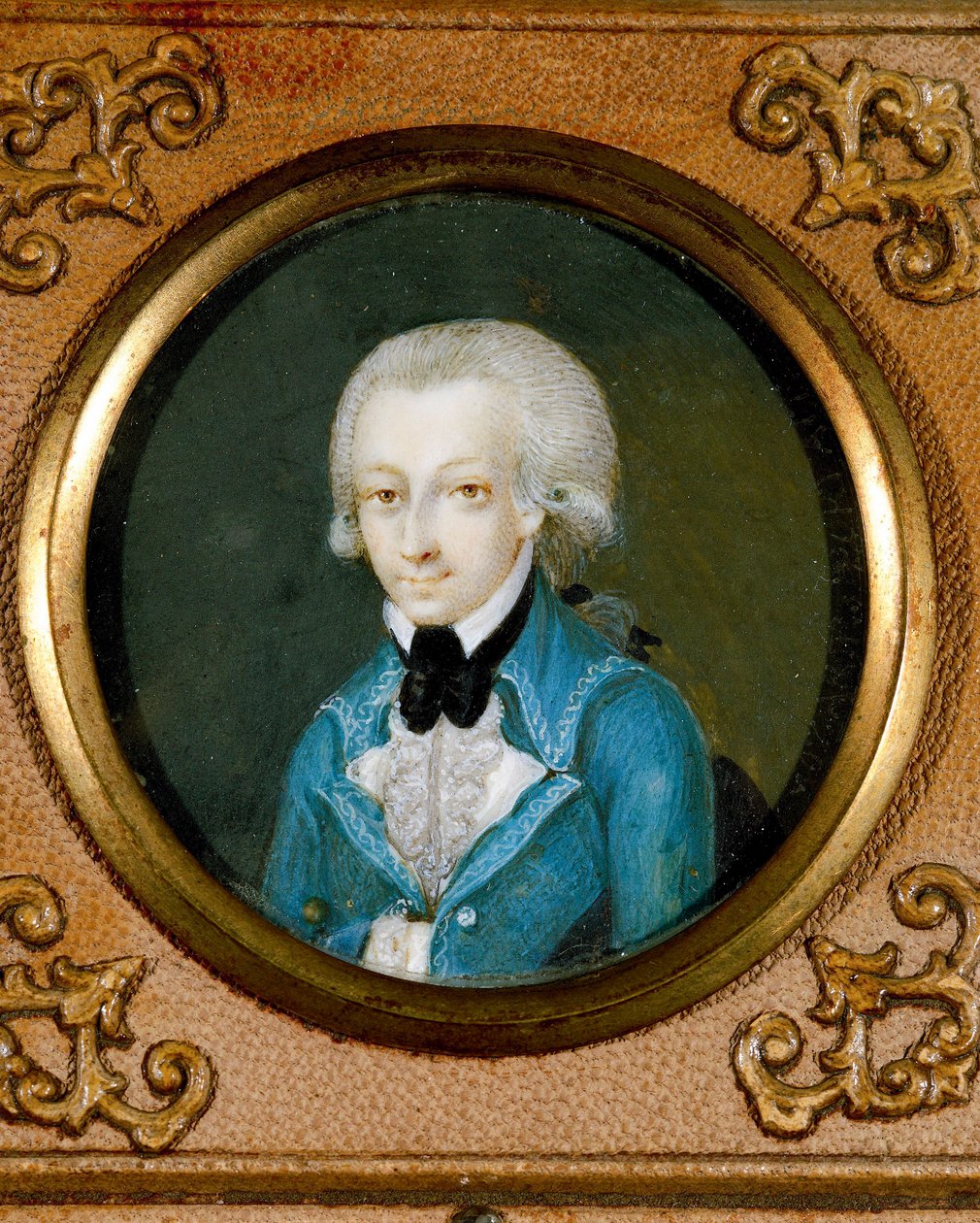 Rakousko, Portrét rakouského skladatele Wolfganga Amadea Mozarta (1756 - 1791), asi 1773 (miniatura na slonovině) od Martin Knoller