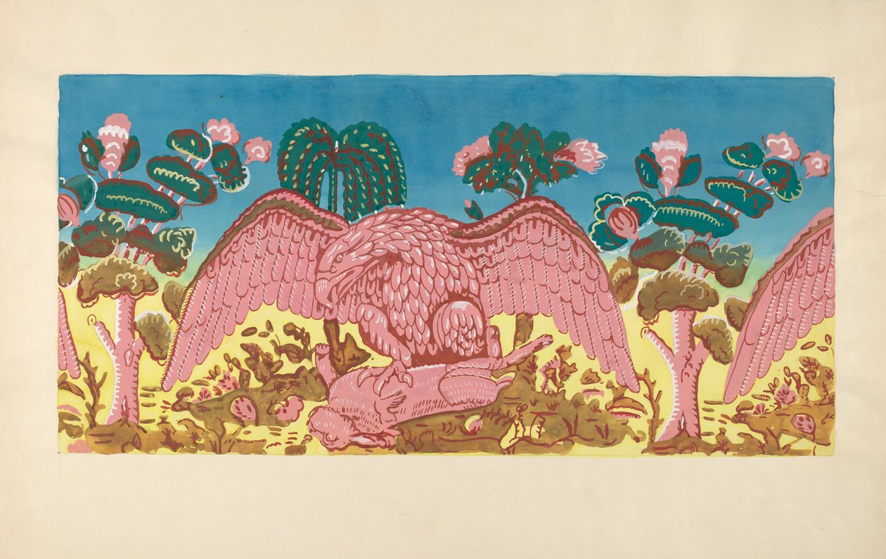 Bandbox Design Eagle and Rabbit, c. 1936. od Martin Partyka