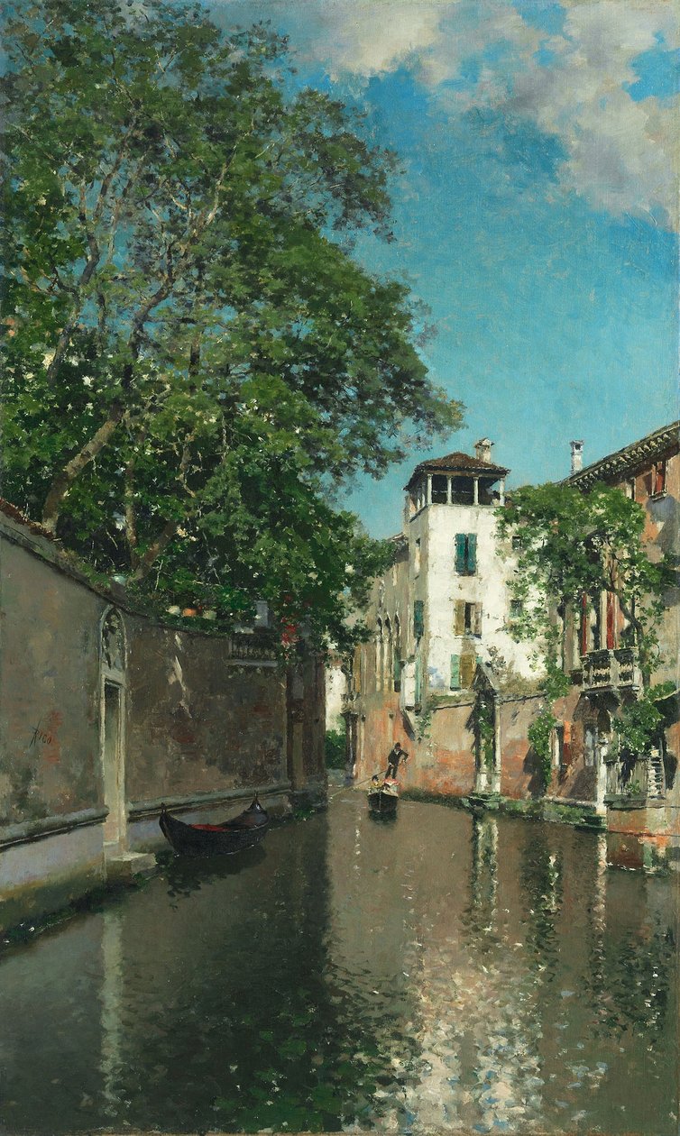 Kanál v Benátkách, kolem roku 1880 (olej na plátně) od Martín Rico y Ortega