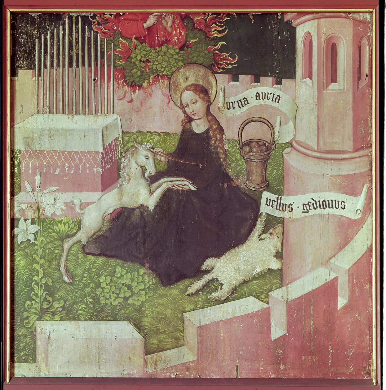 Oltářní obraz Dominikánů: Mystický lov, kolem 1470-80 (viz také 67722) od Martin Schongauer