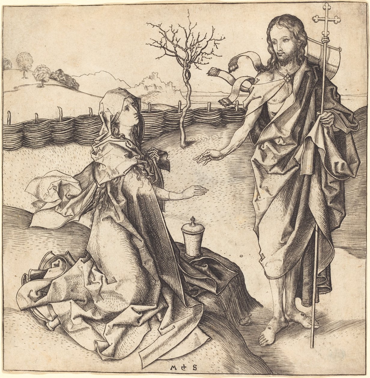 Kristus se zjevuje Marii Magdaleně od Martin Schongauer