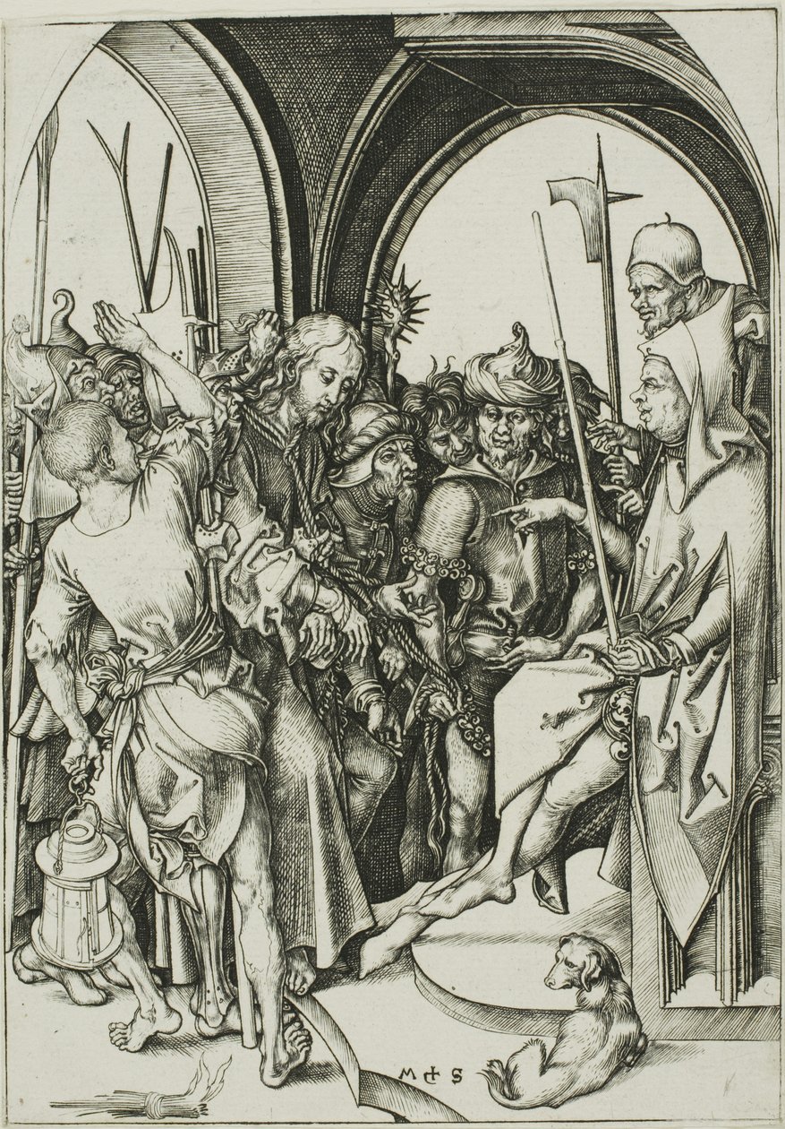 Kristus před Annášem od Martin Schongauer