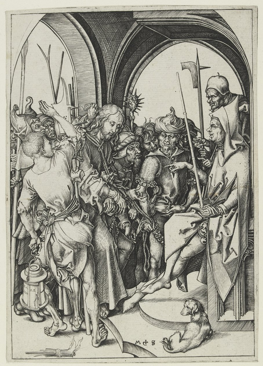 Kristus před Annášem od Martin Schongauer
