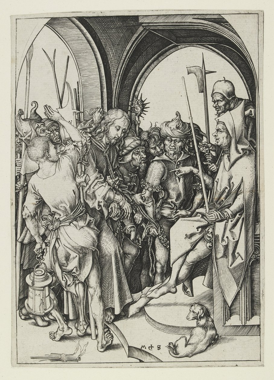 Kristus před Annášem, konec 15. století od Martin Schongauer