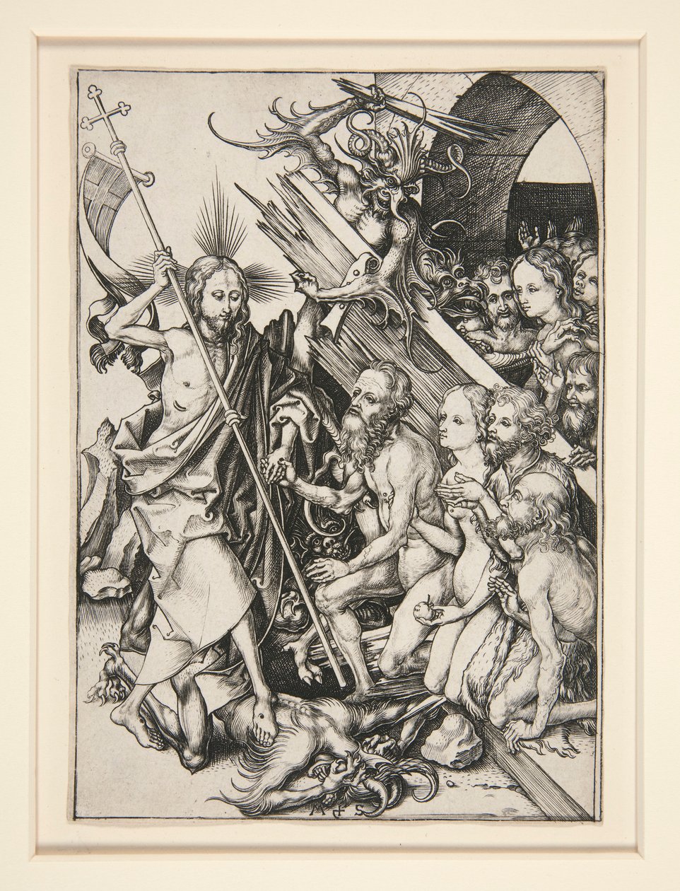 Kristus v limbu od Martin Schongauer