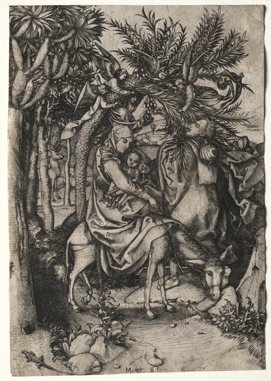 Život Panny: Útěk do Egypta od Martin Schongauer