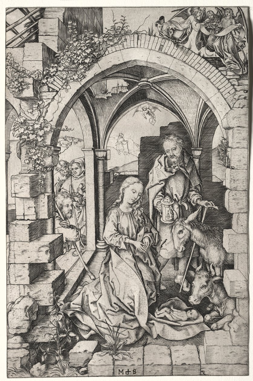 Život Panny: Narození Páně od Martin Schongauer