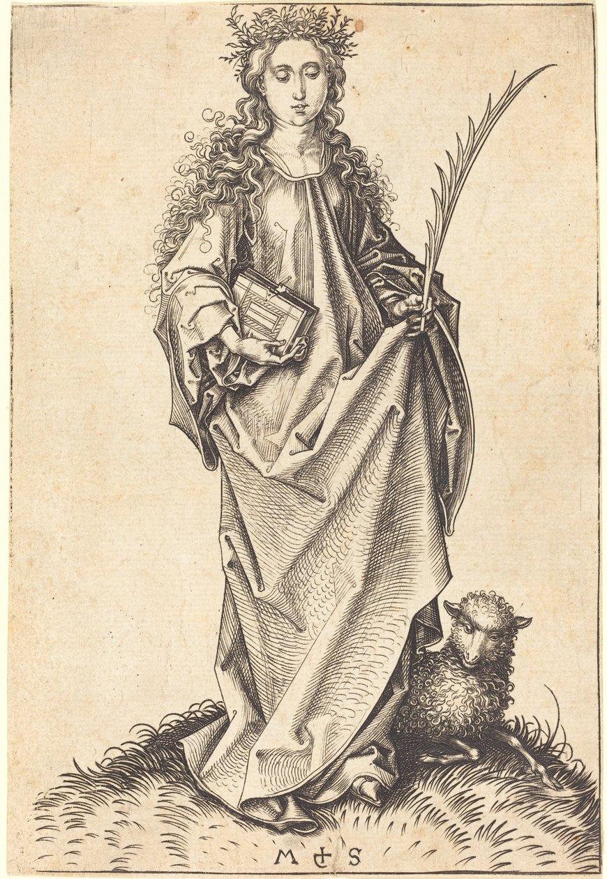 Svatá Anežka od Martin Schongauer