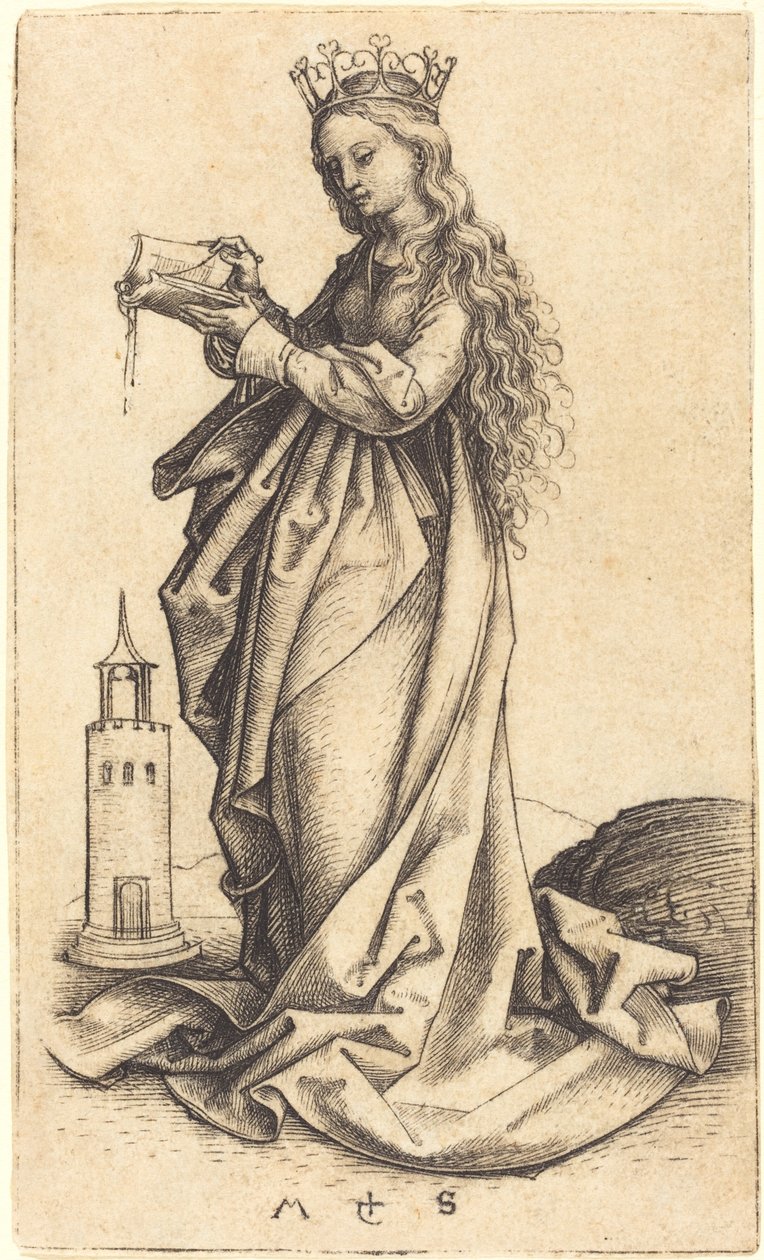 Svatá Barbora od Martin Schongauer
