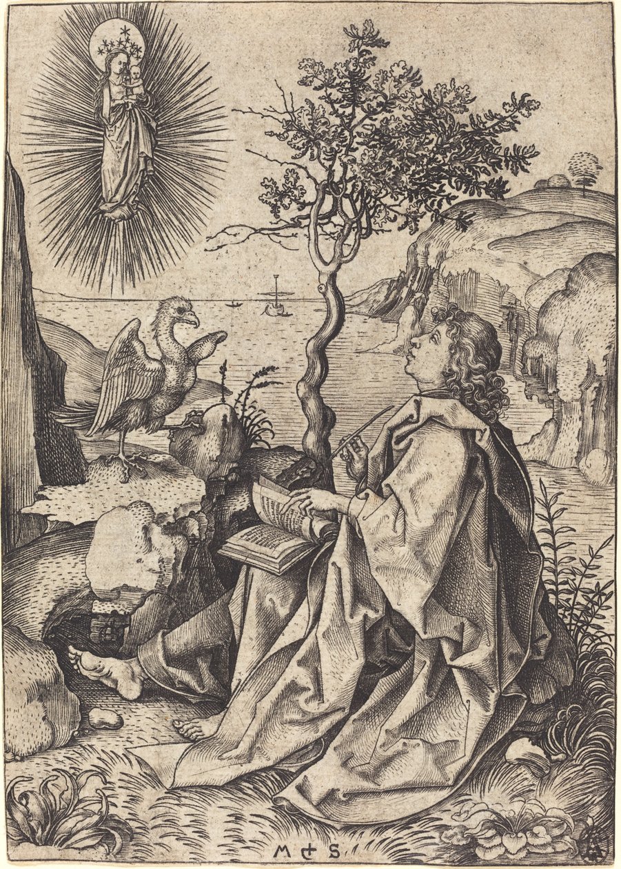 Svatý Jan na Patmosu od Martin Schongauer