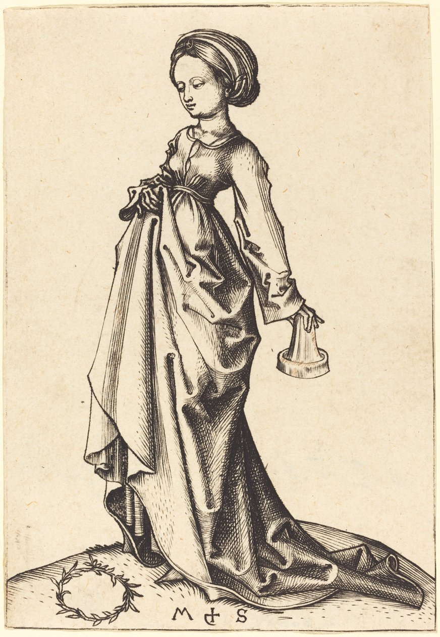 Druhá pošetilá panna od Martin Schongauer