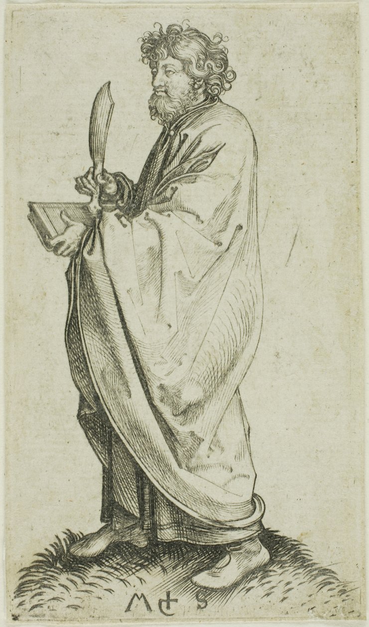 Svatý Bartoloměj, z knihy Apoštolové od Martin Schongauer