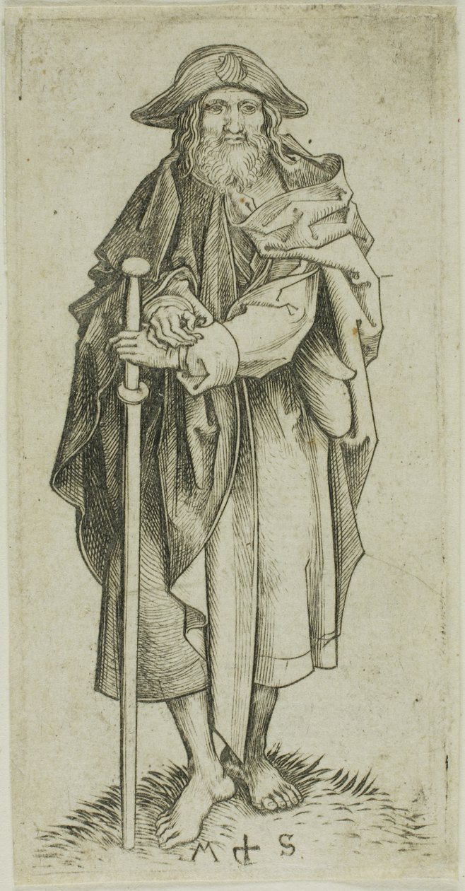 Svatý Jakub Major, z knihy Apoštolové od Martin Schongauer