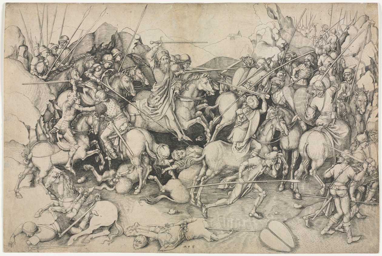 Svatý Jakub a Saracéni, 15. století. od Martin Schongauer