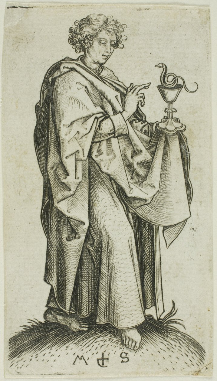 Svatý Jan, z knihy Apoštolové od Martin Schongauer