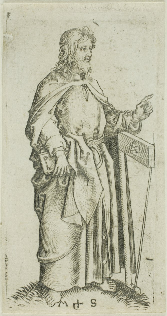 Svatý Juda, z knihy Apoštolové od Martin Schongauer
