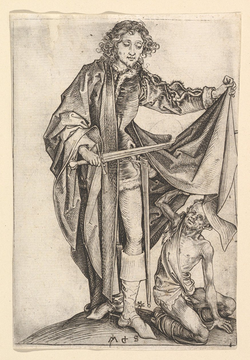 Svatý Martin, ca. 1435-1491. od Martin Schongauer