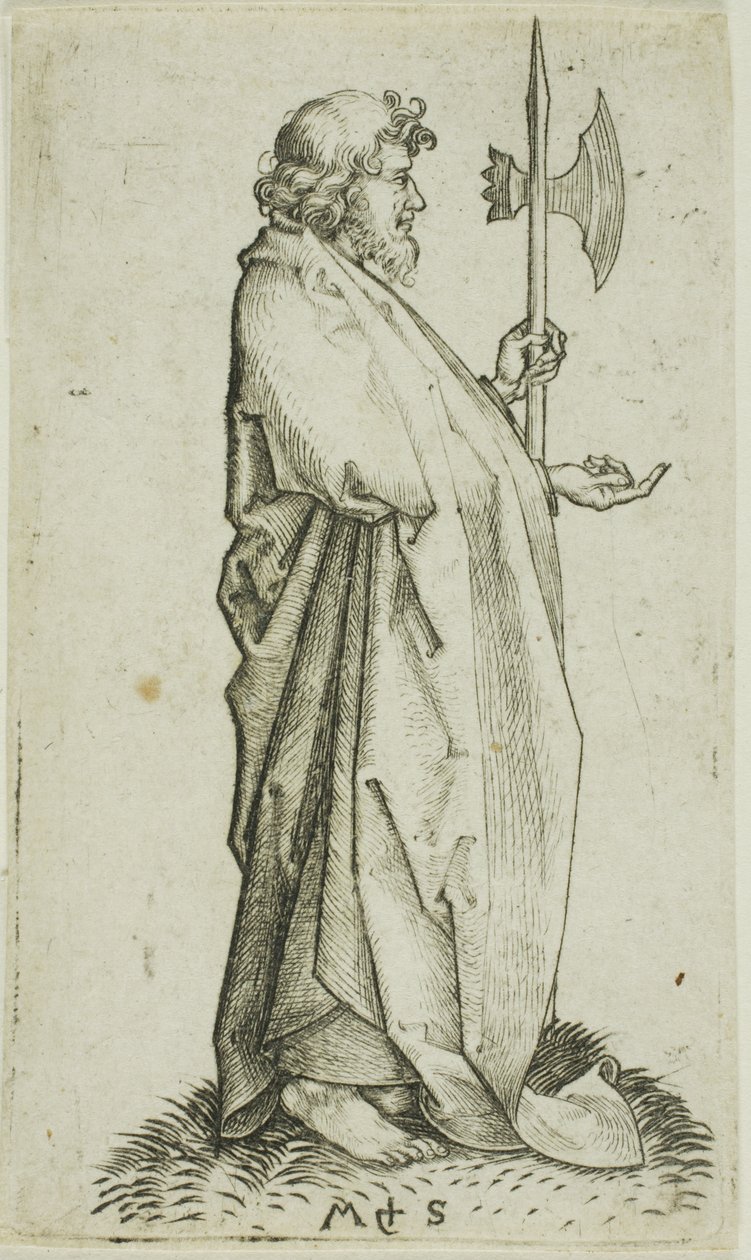 Svatý Matěj, z knihy Apoštolové od Martin Schongauer