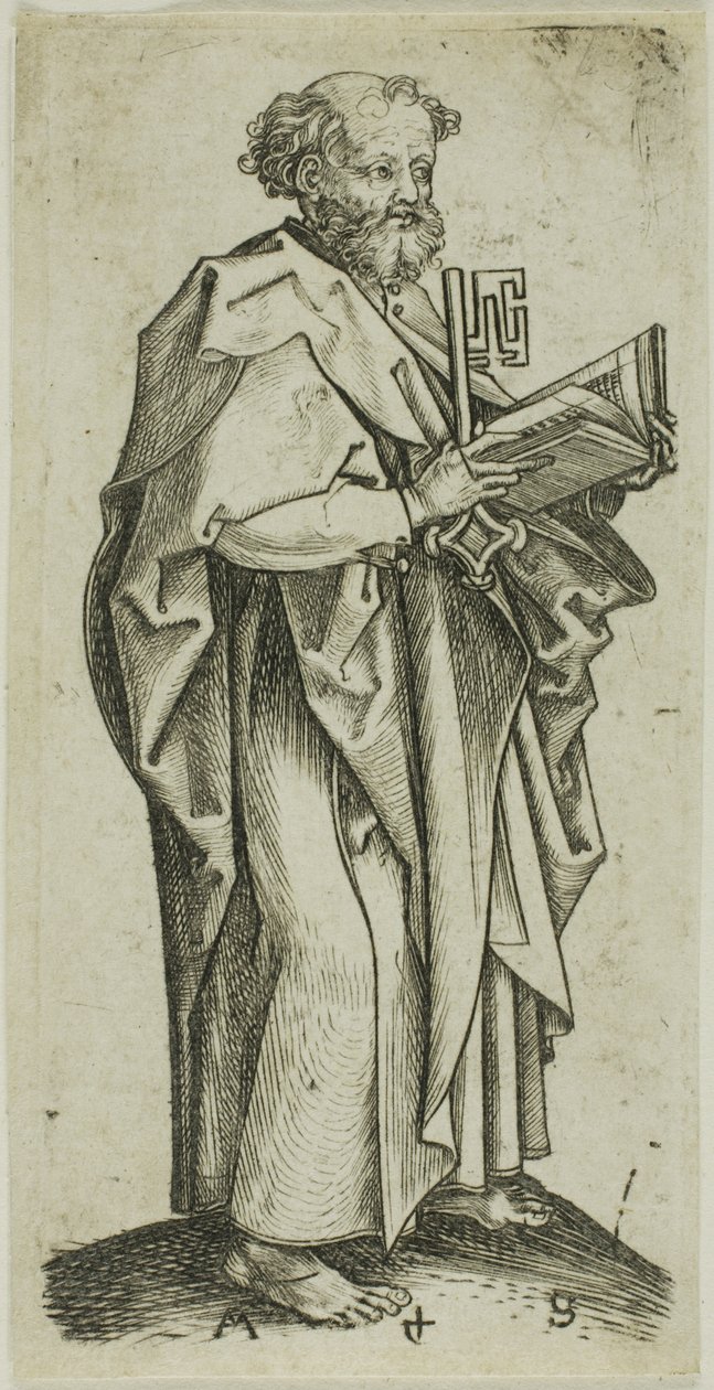 Svatý Petr, z knihy Apoštolové od Martin Schongauer