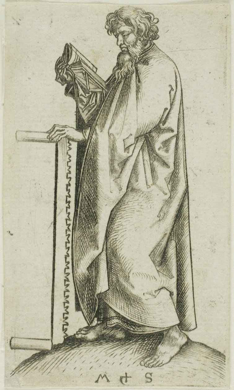 Svatý Šimon, z knihy Apoštolové od Martin Schongauer