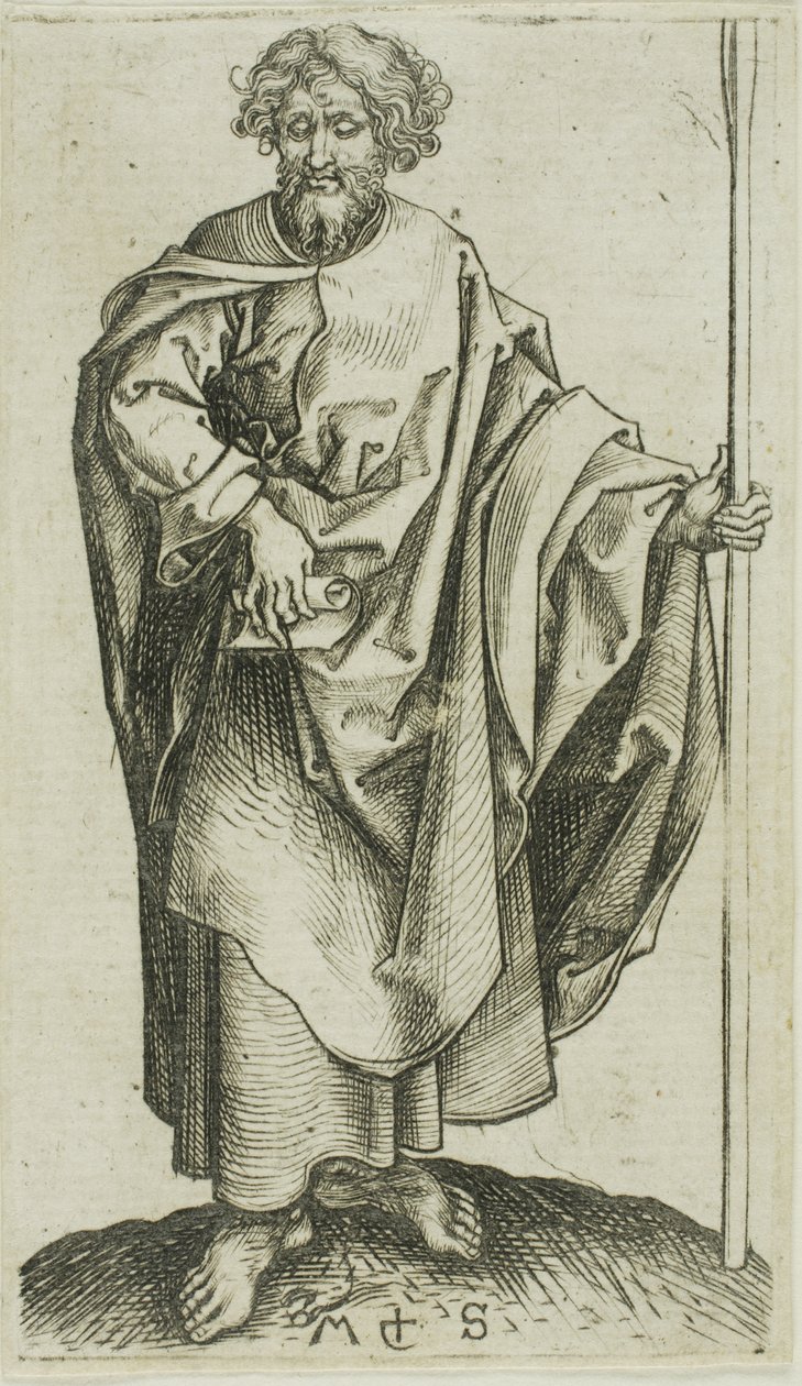 Svatý Tomáš, z knihy Apoštolové od Martin Schongauer