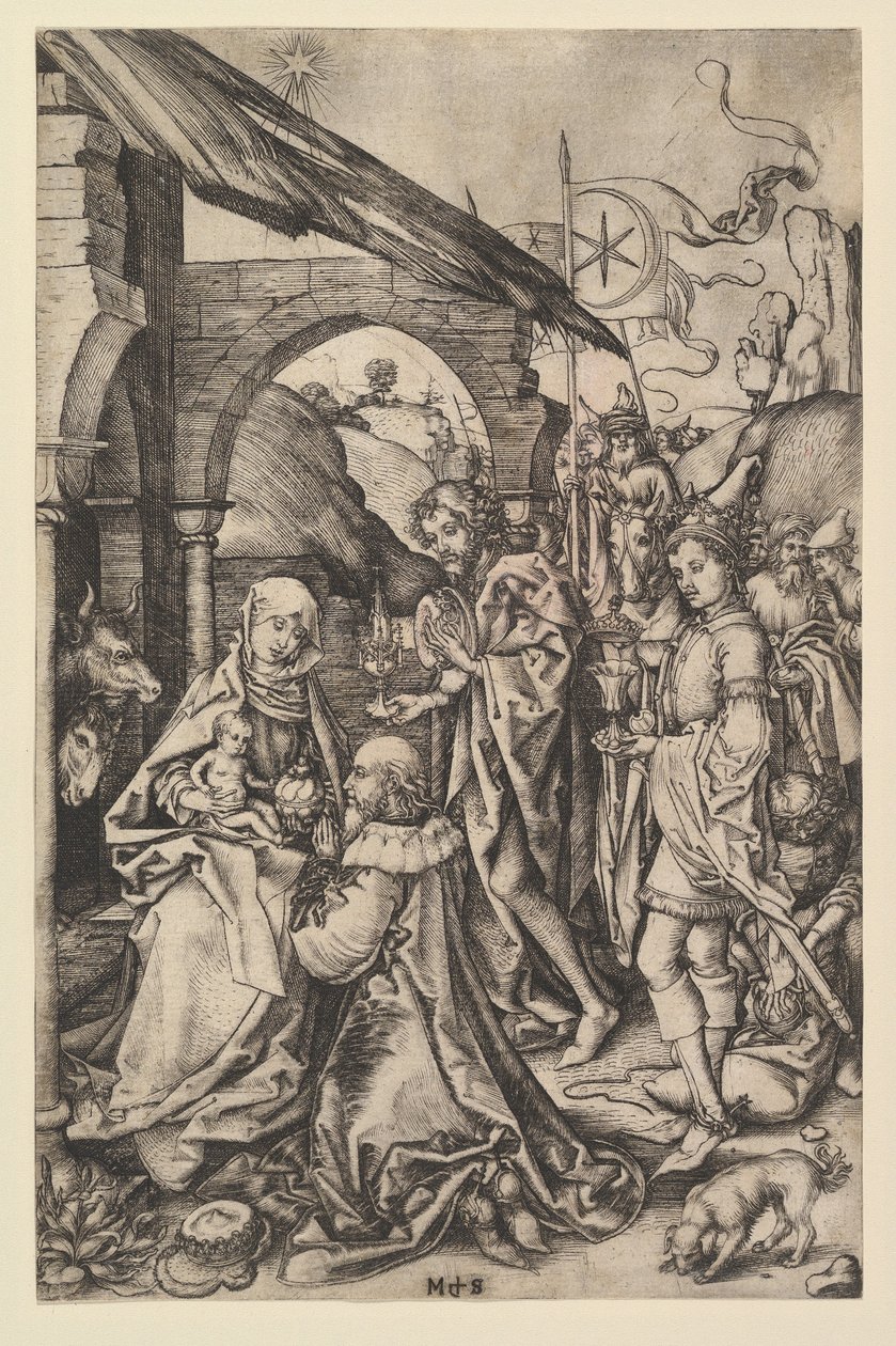 Klanění tří králů, ca. 1435-1491. od Martin Schongauer
