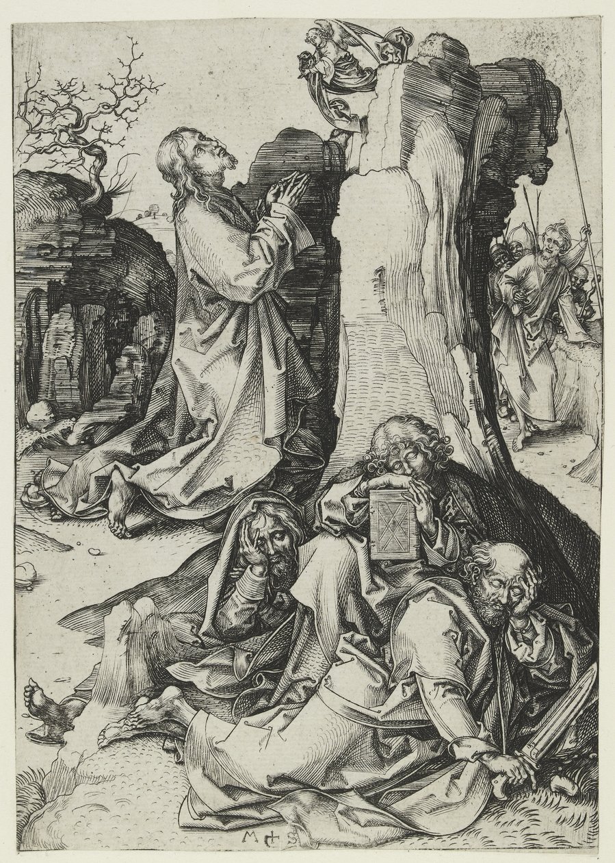 Agónie v zahradě (rytina) od Martin Schongauer