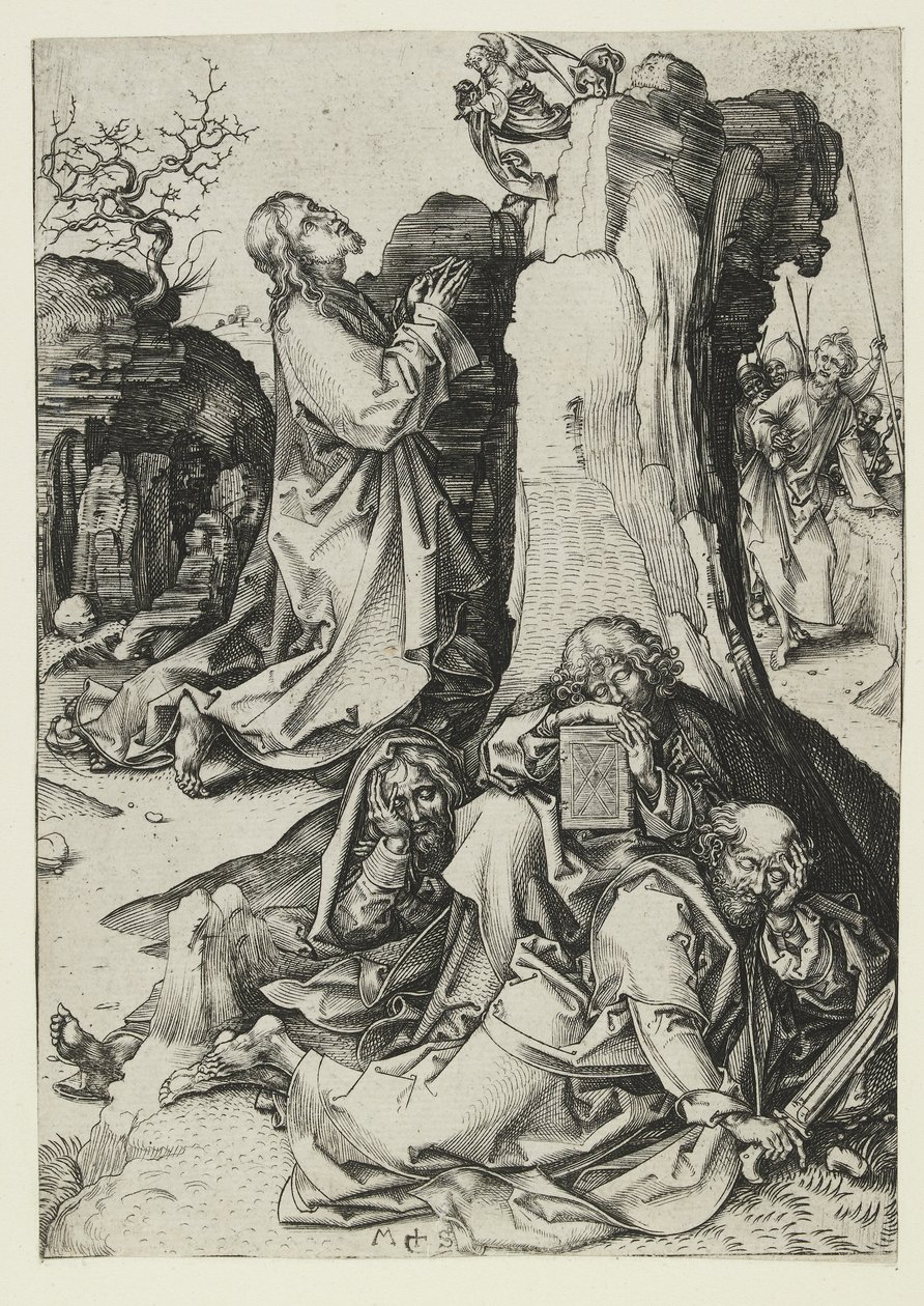 Agónie v zahradě, konec 15. století od Martin Schongauer