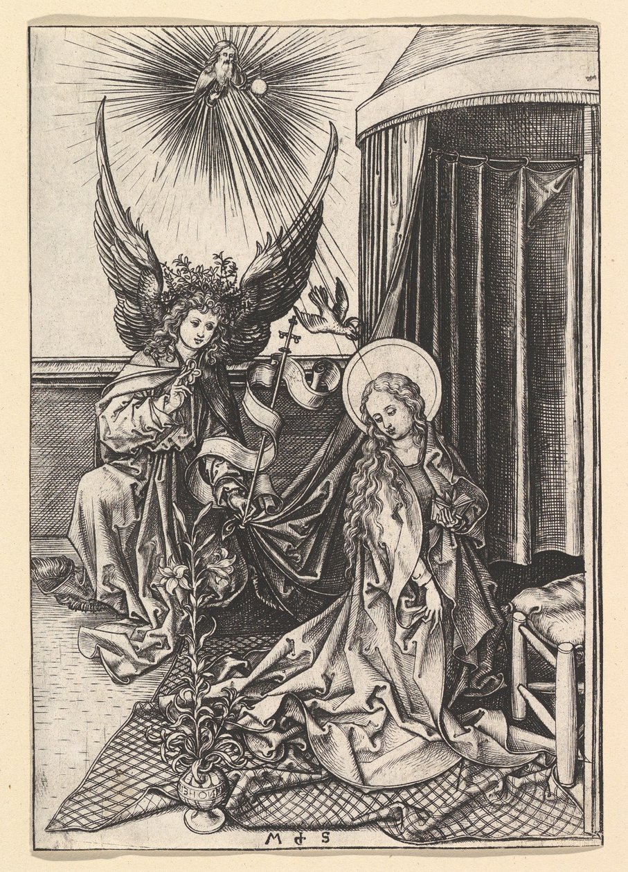 Zvěstování, ca. 1435-1491. od Martin Schongauer
