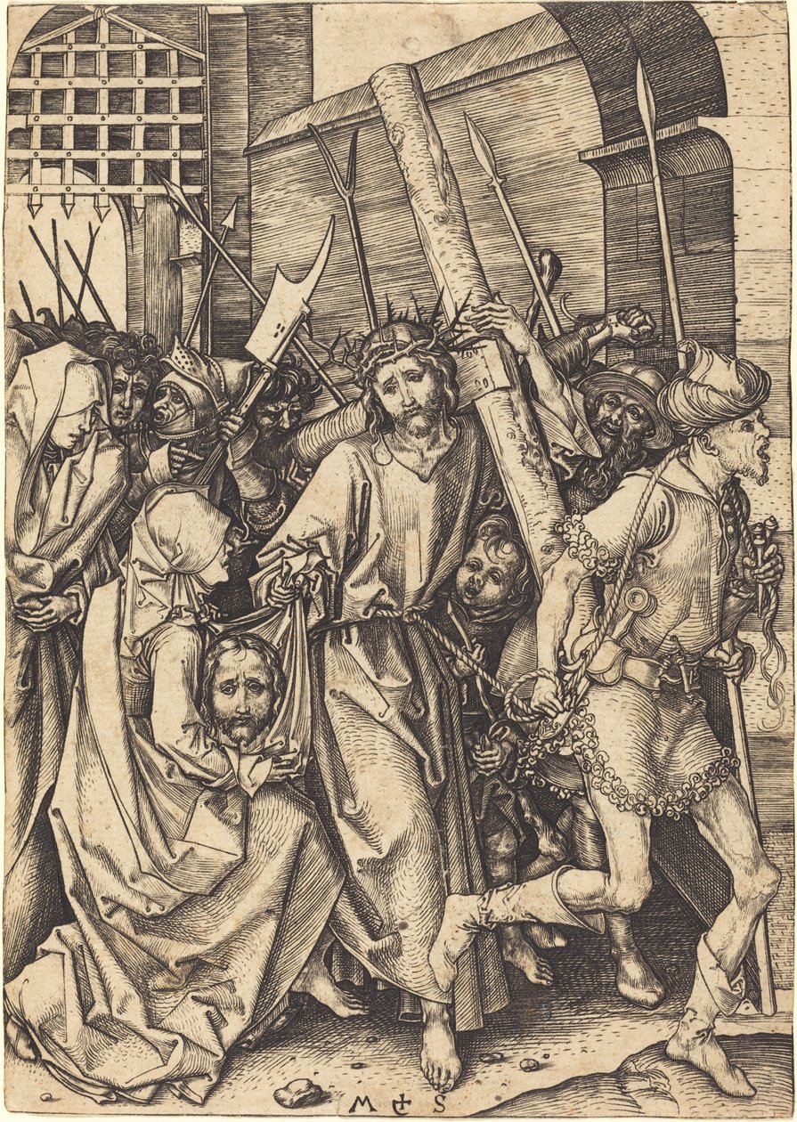 Nesení kříže se svatou Veronikou od Martin Schongauer