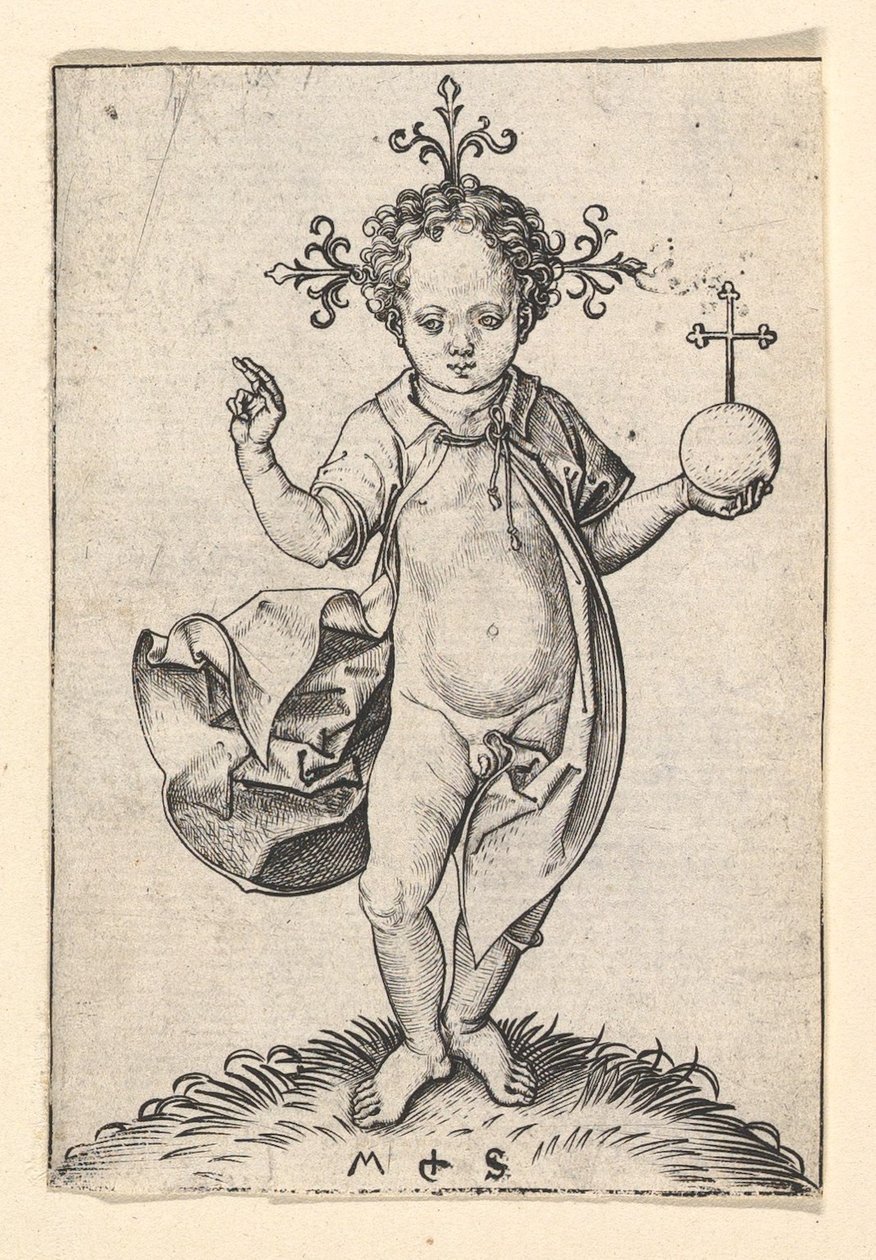 The Christ Child with Orb, 1469-1482. od Martin Schongauer