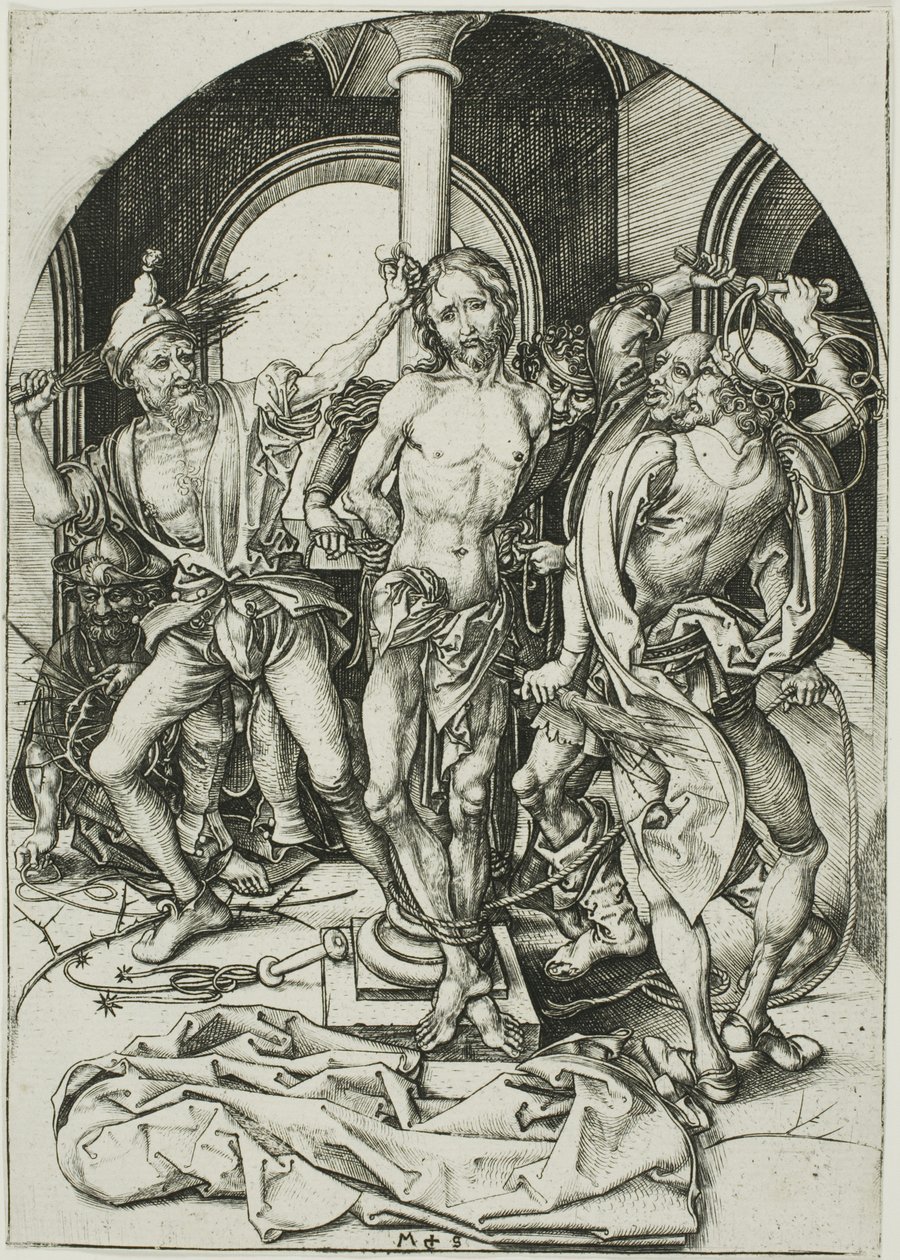 Bičování, z Umučení od Martin Schongauer