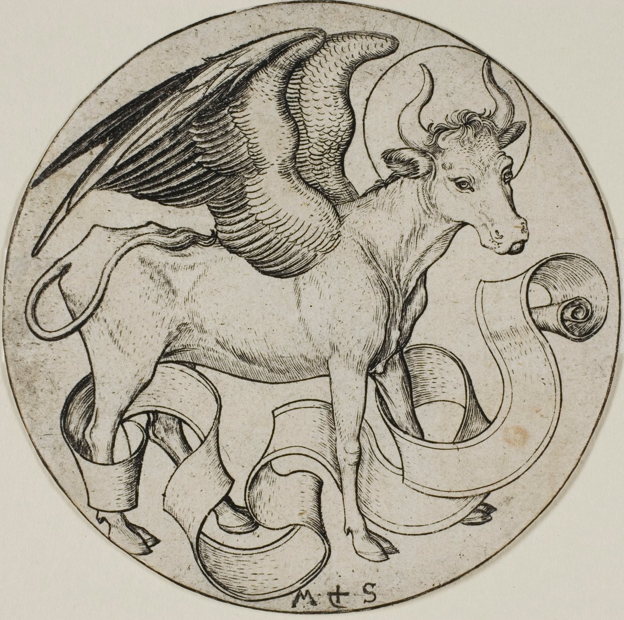Vůl svatého Lukáše od Martin Schongauer