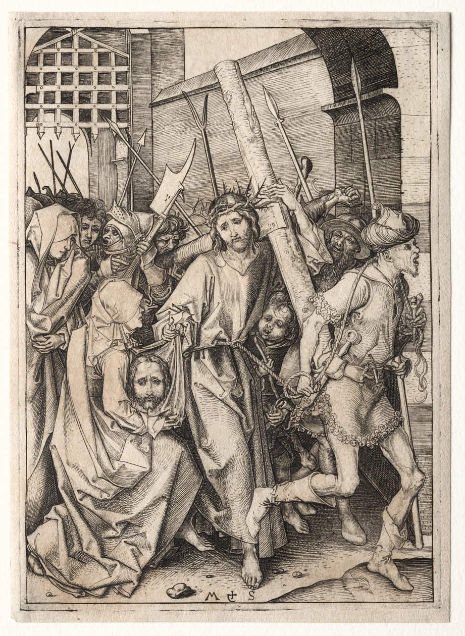 Umučení: Kristus nesoucí kříž od Martin Schongauer