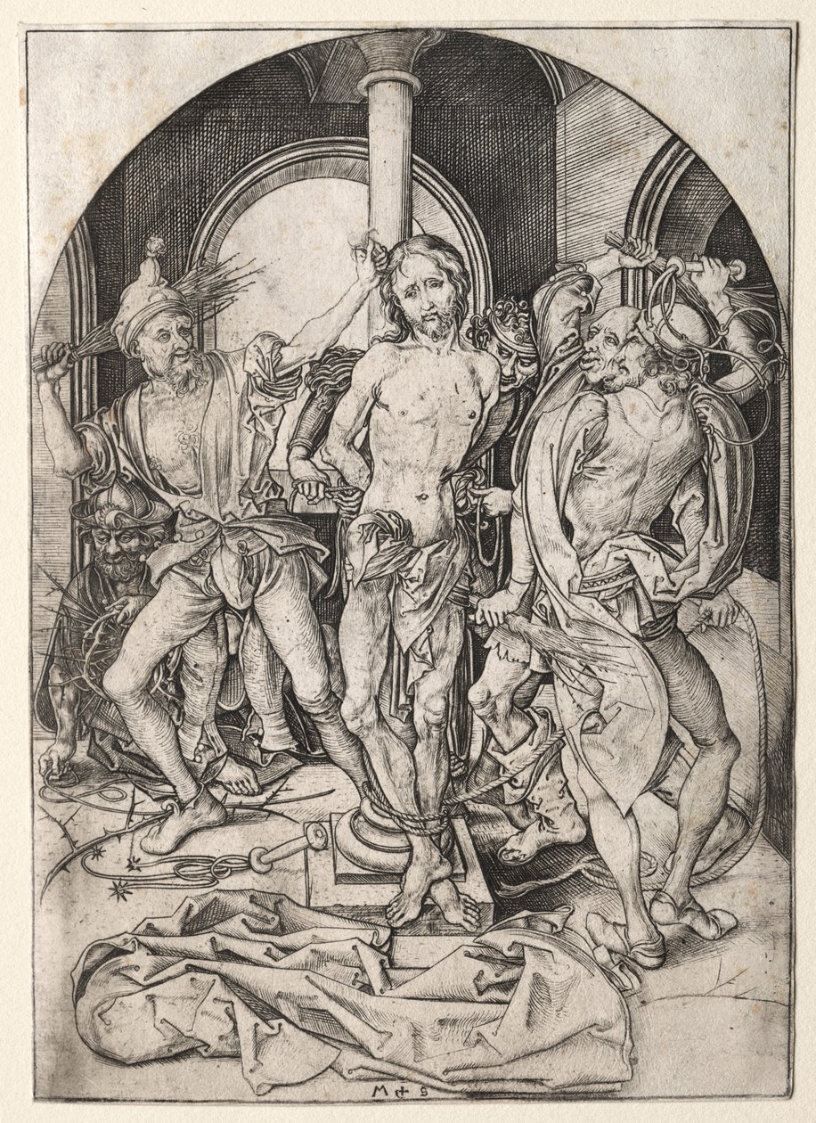 Umučení Ježíše Krista: Bičování. od Martin Schongauer