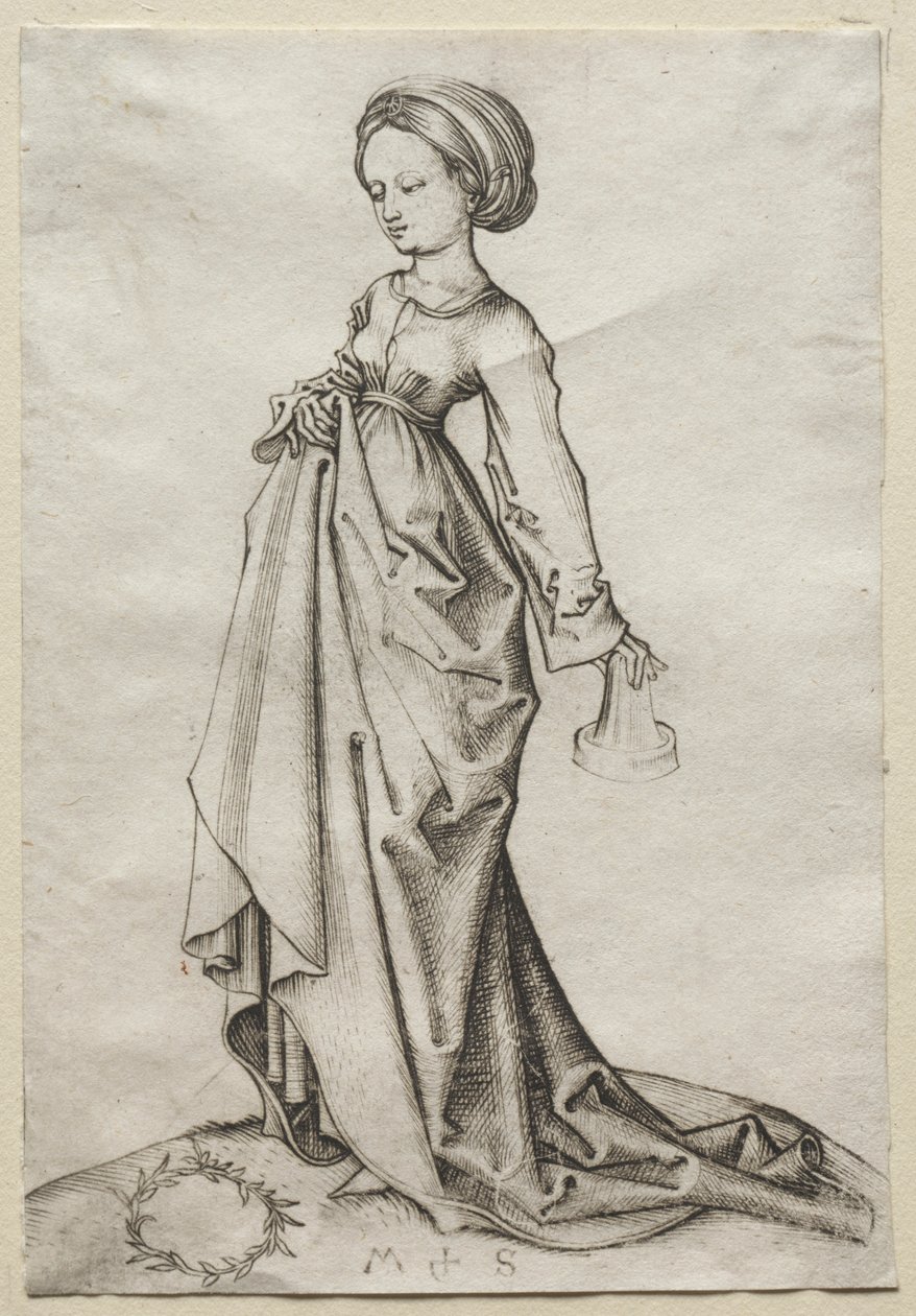 Druhá z pošetilých panen od Martin Schongauer