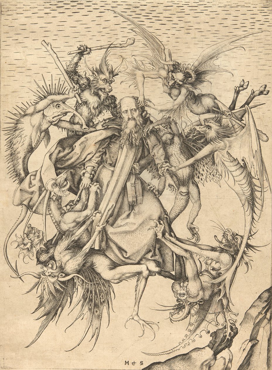 Pokušení svatého Antonína od Martin Schongauer
