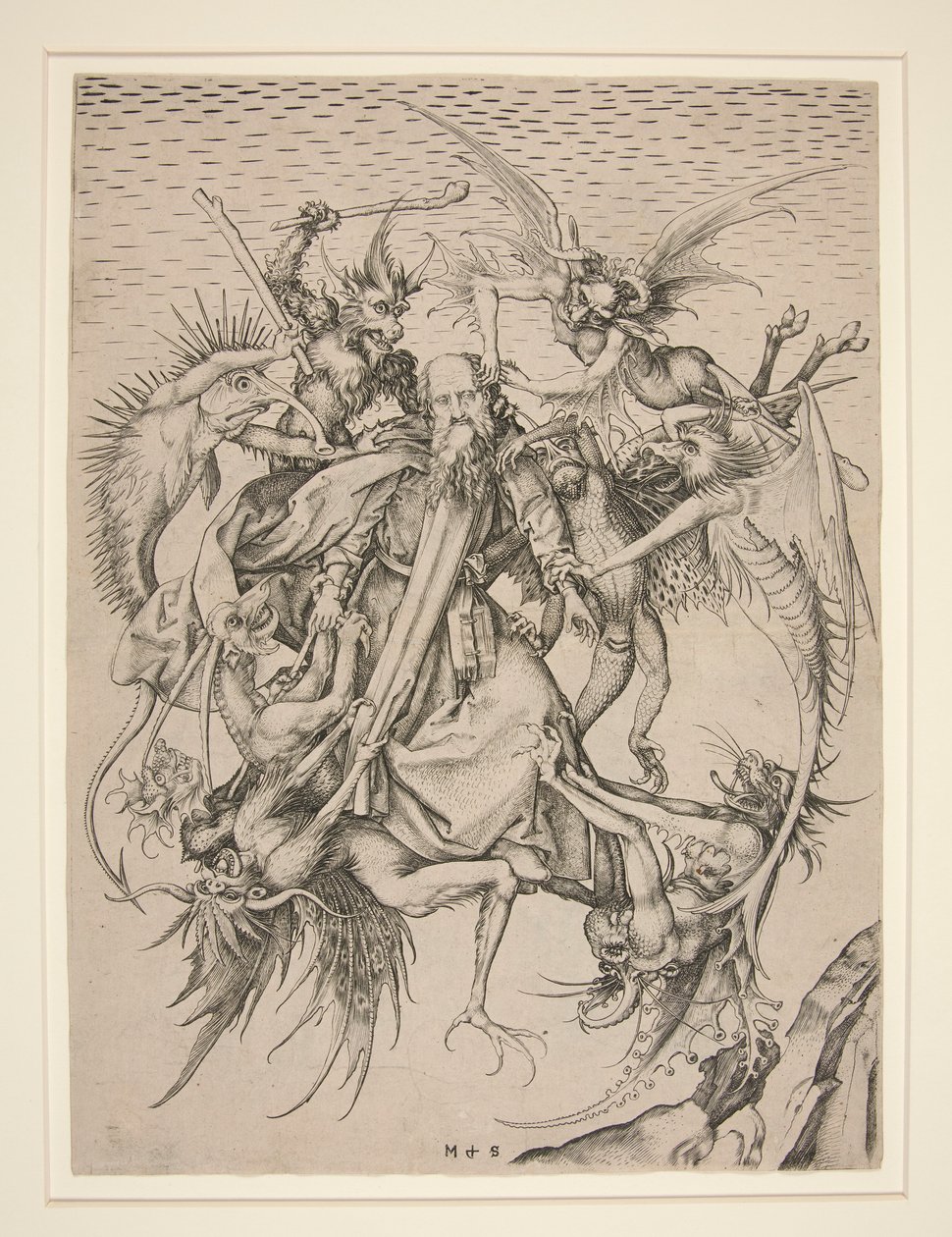 Soužení svatého Antonína od Martin Schongauer