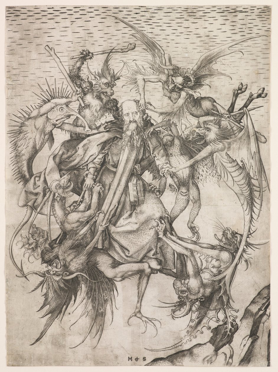 Soužení svatého Antonína od Martin Schongauer