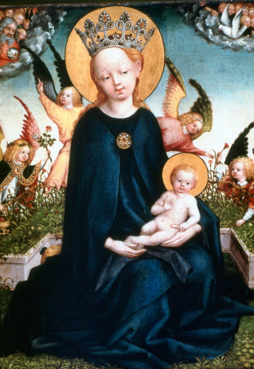 Panna a dítě, 15. století od Martin Schongauer