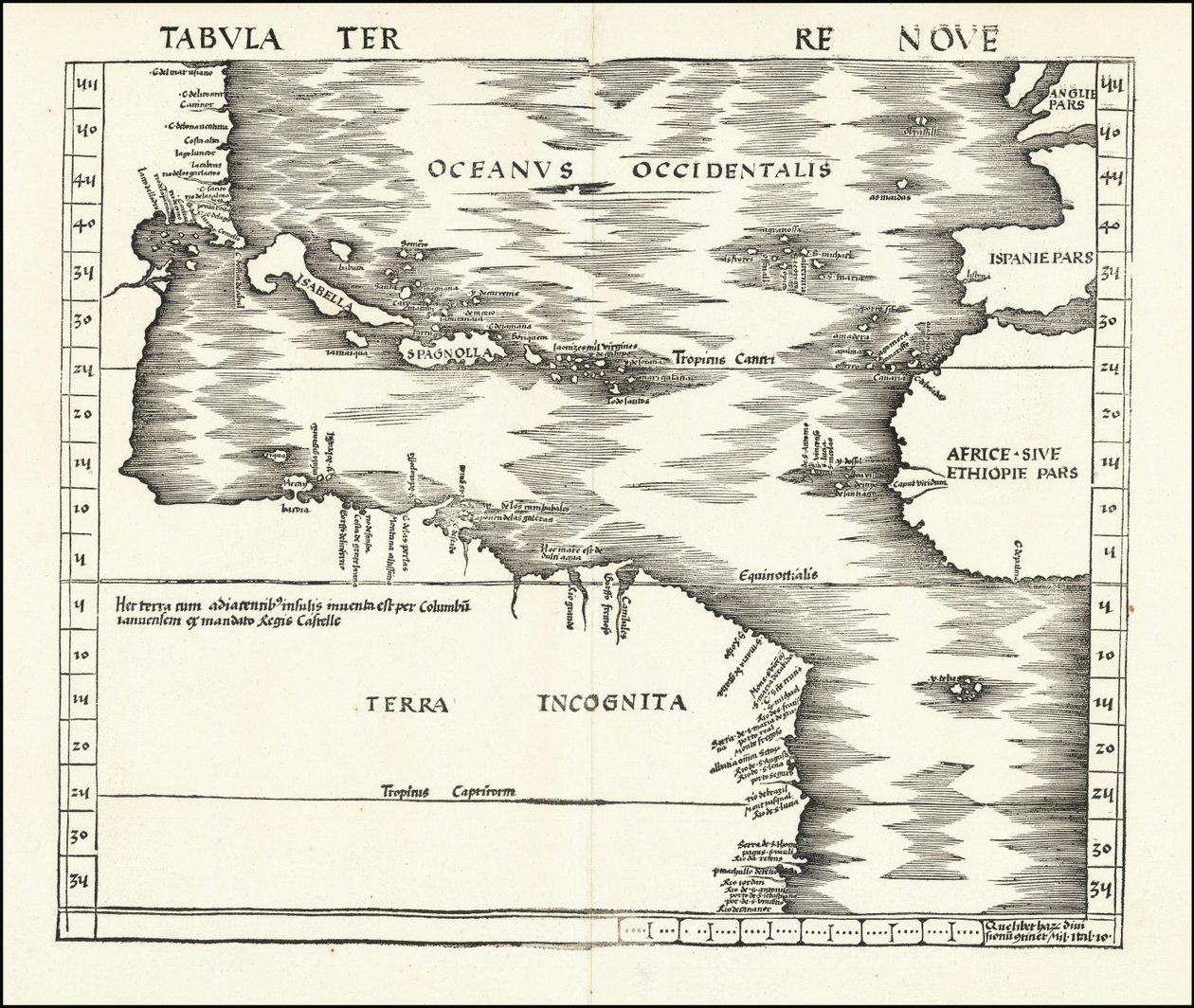1513 Tabula Terre Nine od Martin Waldseemuller
