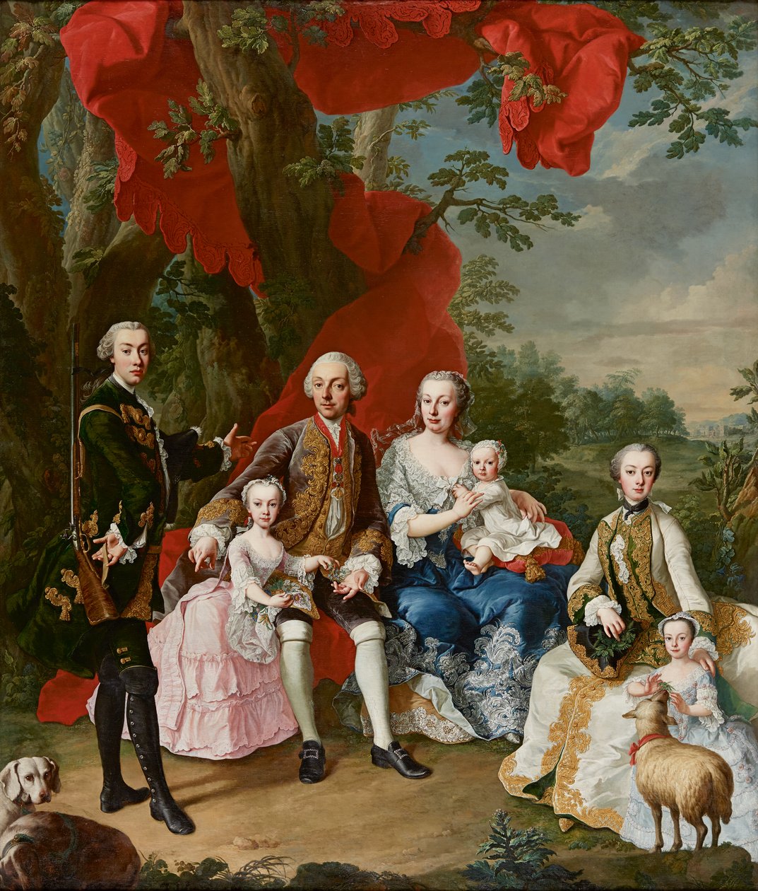 Rodina hraběte Nikolause Pálffy von Erdöd od Martin van Meytens d. J.